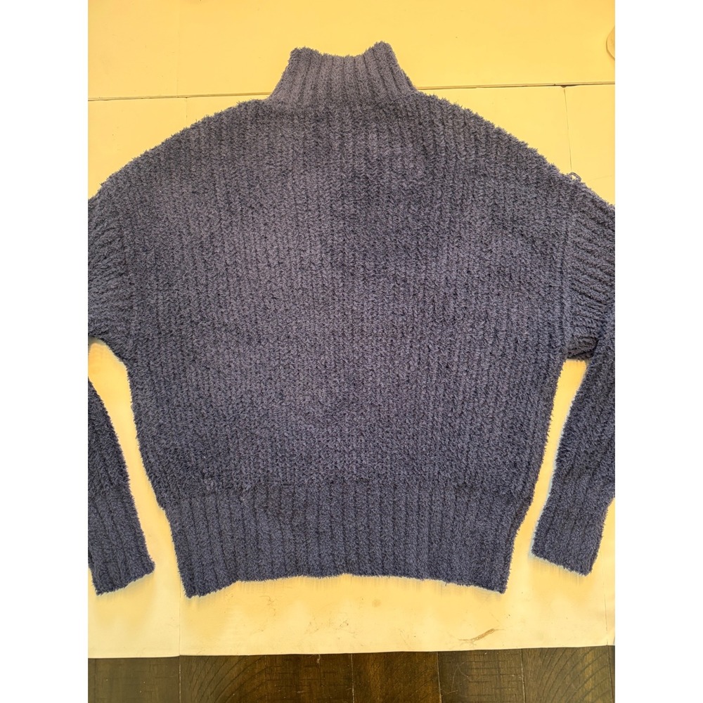 OFFLINE by Aerie Womens Navy Blue Fuzzy Mock Neck Sweater XS SMTK9551 - Picture 8 of 8
